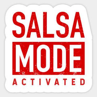 salsa mode - Activated - vintage red design Sticker